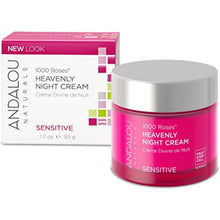 Load image into Gallery viewer, Andalou Naturals 1000 ROSES Heavenly Night Cream, with Hyaluronic Acid, White, 50 g (Pack of 1)
