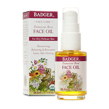 Load image into Gallery viewer, Badger Balms Damascus Rose Face Oil 1 fl oz.

